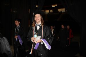 Clifton Sullivan Walking at graduation