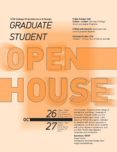 Graduate Open House Graphic Fall 2018