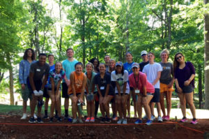 A group photo of University of Tennessee students at the work site.