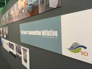 An exhibit on the Smart Communities Iniative.