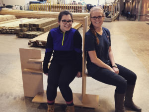 Interior Architecture Students in Woodshop