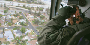 Manaugh Burglar's photo in helicopter