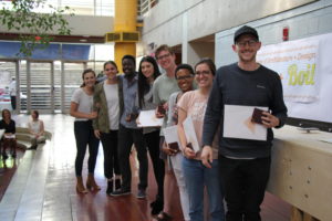 Students with awards at Brag + Boil 2018