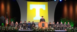 Dean speaking at Spring Commencement 2017