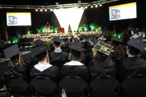 Back of Students at Spring Commencement 2018
