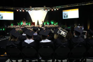 Caps at Spring Commencement 2018