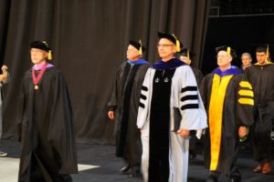 Faculty proceeding at Spring Commencement 2018