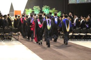 Faculty proceeding at Spring Commencement 2018