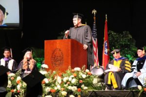 Gale Fulton at Spring Commencement 2018