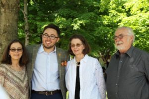 Cody Grooms and family at Graduation Celebration 2018