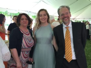 David Matthews, Rachel Hunt and family member at Graduation Celebration 2018