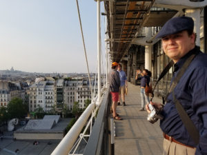 Jonathan Winfiele inside the Pompidou Center