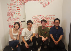 Keogh in Tokyo with other interns