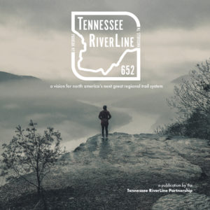 Cover of Tennessee RiverLine brochure shows student looking over the Tennessee River with fog