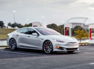 Tesla Car outside