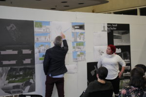Students presenting during Final Reviews