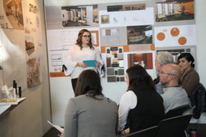 Students presenting during Final Reviews