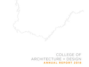 Cover of 2018 annual report showing line drawing of Tennessee River