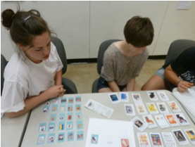 Students at table with games