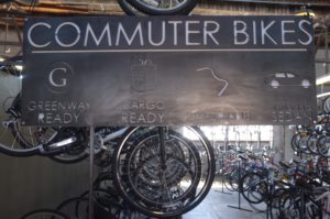 Commuter Bike sign created for DreamBikes sales floor