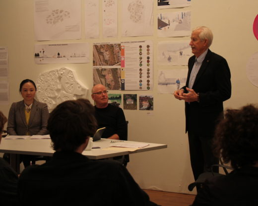 Landscape Architecture Reaccreditation board speaking to college