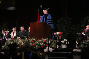 provost speaking at graduation