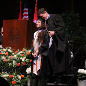 student being hooded