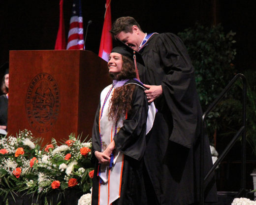 student being hooded