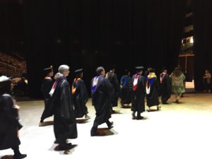 Commencement 2019 faculty walking