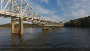 the Tennessee River with a bridge