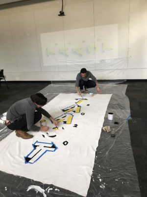 Students making banner TAAST 2020