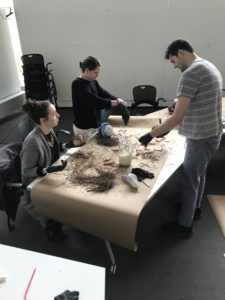 Students working with natural materials TAAST 2020