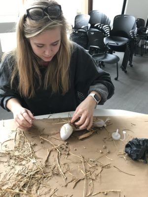 Student working with natural materials TAAST 2020