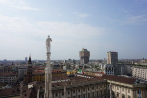 Milan Italy statue from above