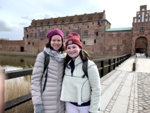 Students Maggie Redding and Aubrey Bader on study abroad trip