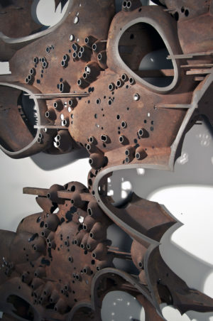 Metal wall sculpture by Jeremy Magner