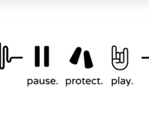 Graphic image showing Pause Protect Play