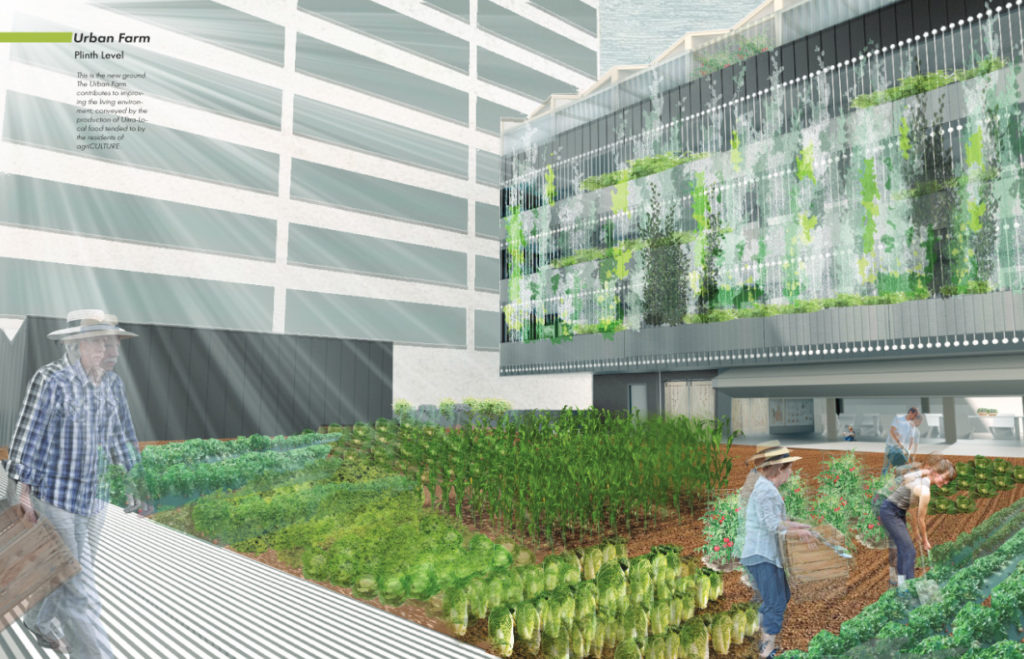 rendering of agriculture mixed use building