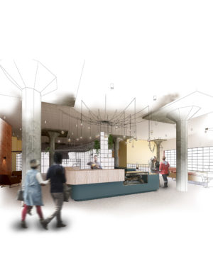 rendering of restaurant