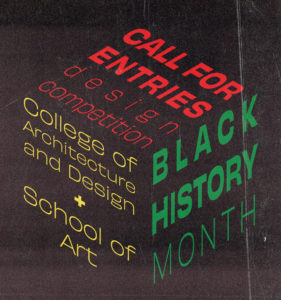 graphic image of Black History Month - design competition