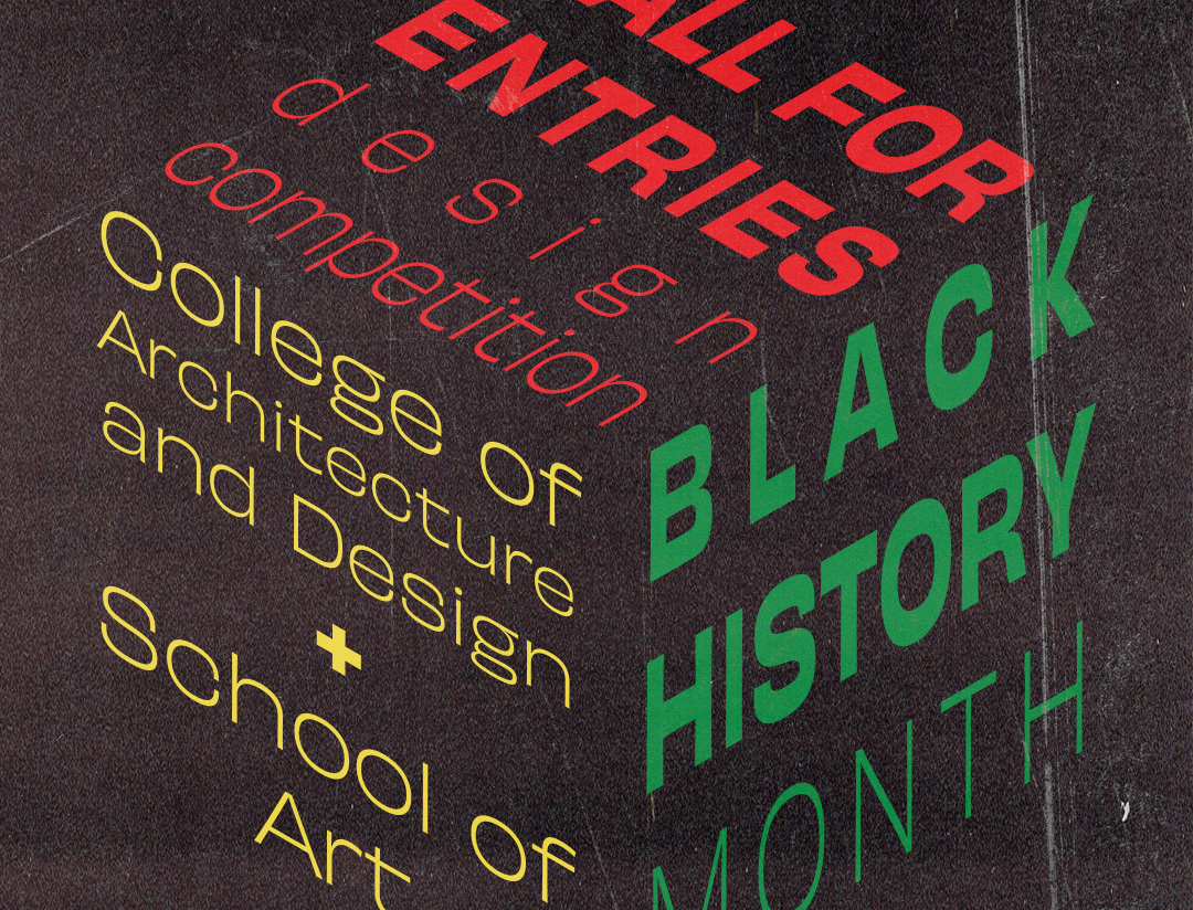 graphic image of Black History Month cube _ design competition