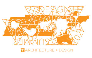graphic image of orange words Summer Design 2021