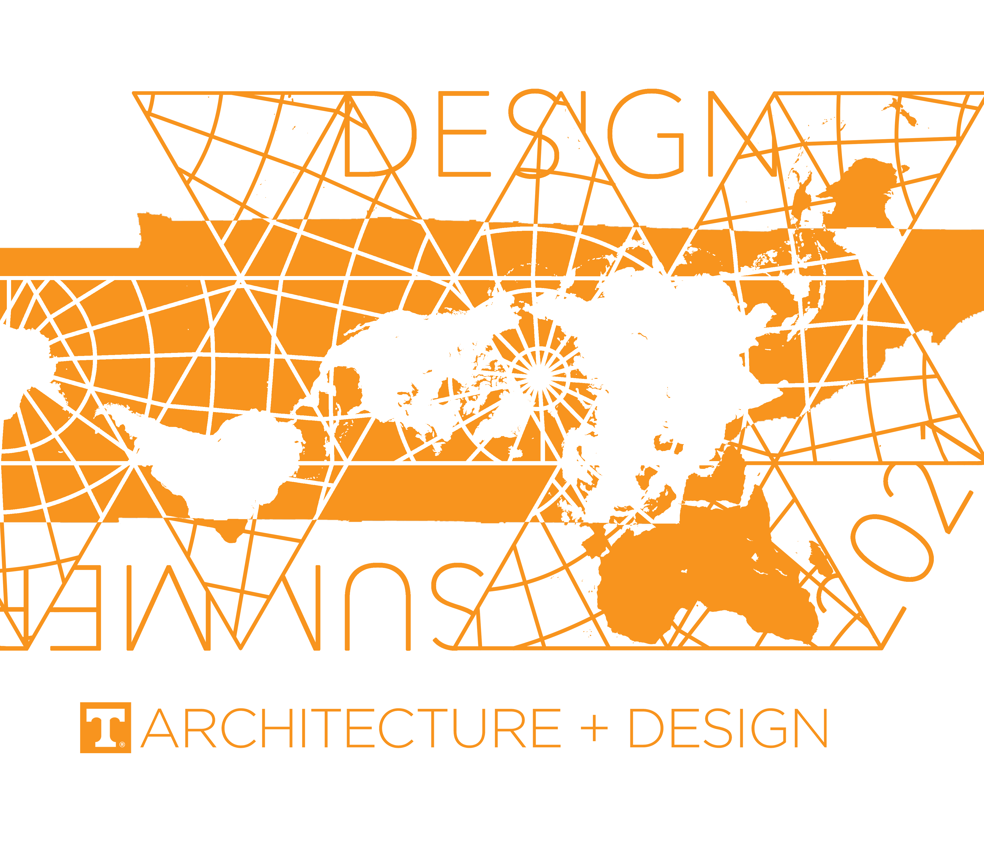 graphic image of orange words Summer Design 2021