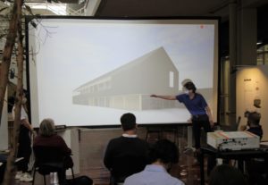 image of student presenting at final reviews