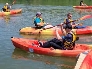 Tennessee RiverLine launch event kayakers