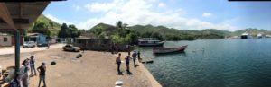 along the waterfront in Volcadero