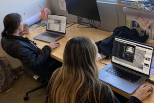 image of student working on computer
