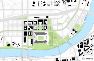 site plan of an urban block in Nashville