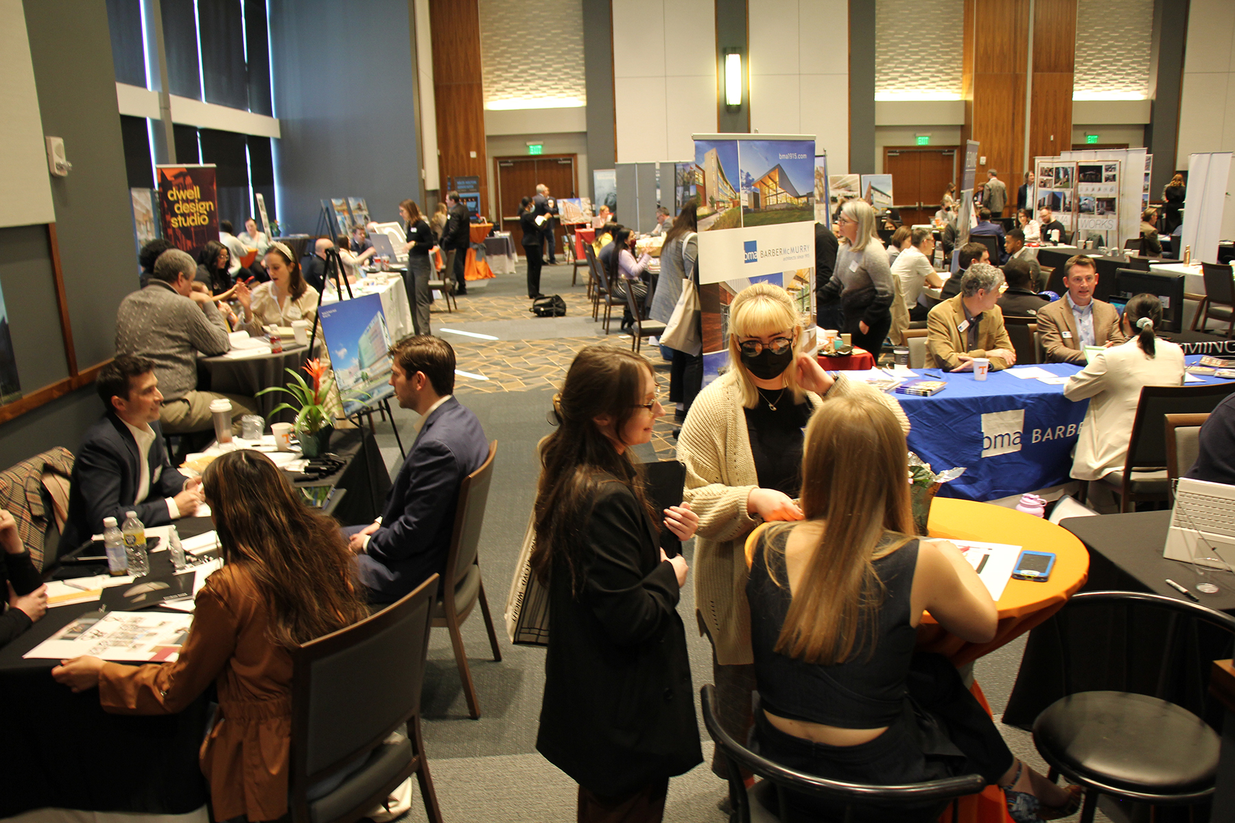 students and firms at Career Day