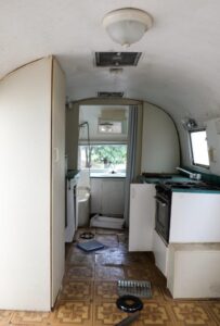 interior of Airstream trailer